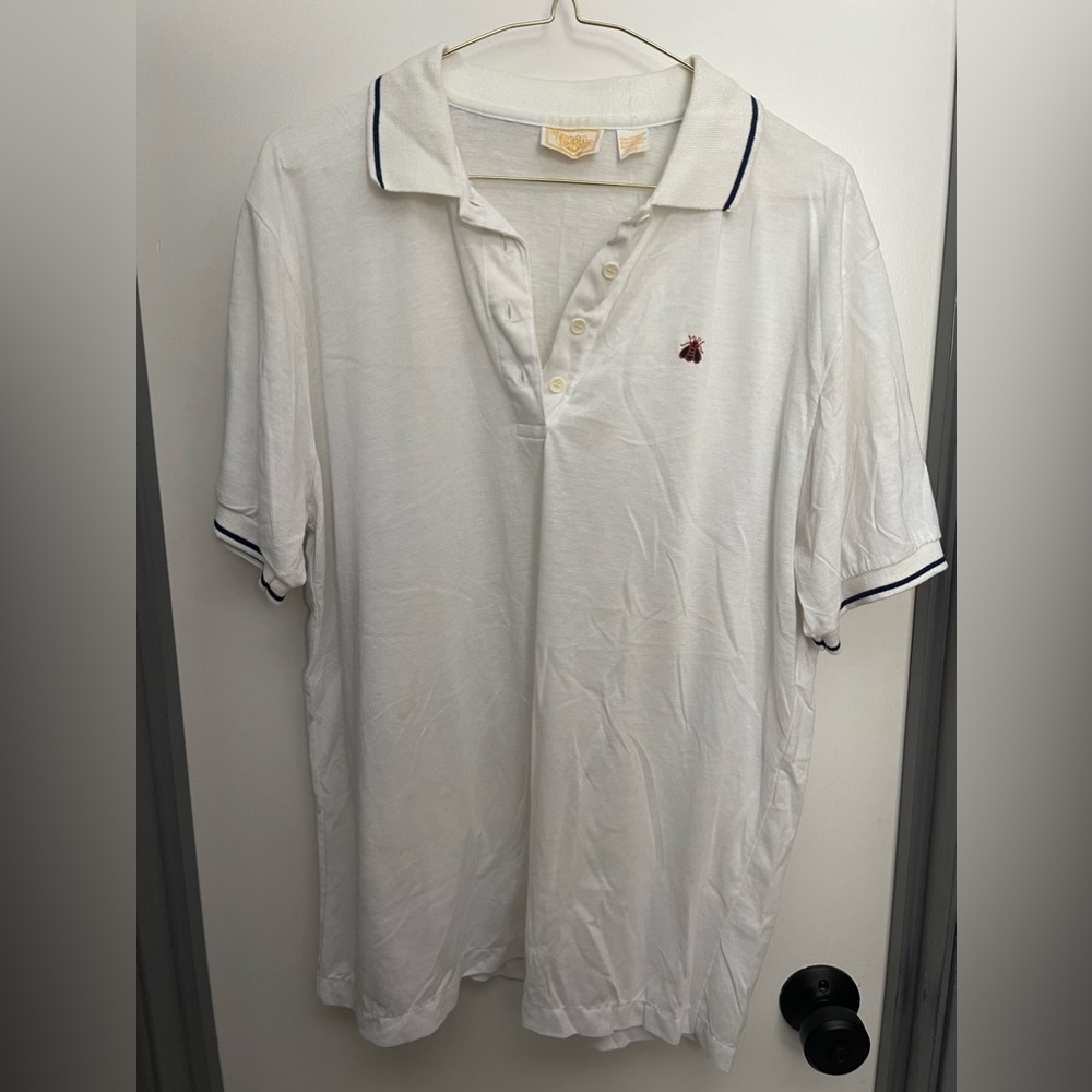 Vintage polo style shirt with bee emblem